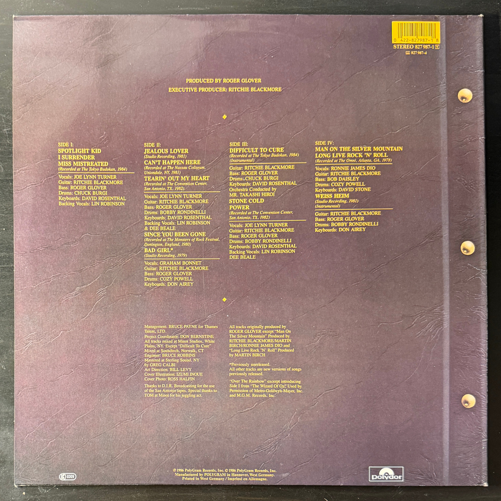 Rainbow - Finyl Vinyl 2LP (Германия 1986г.)