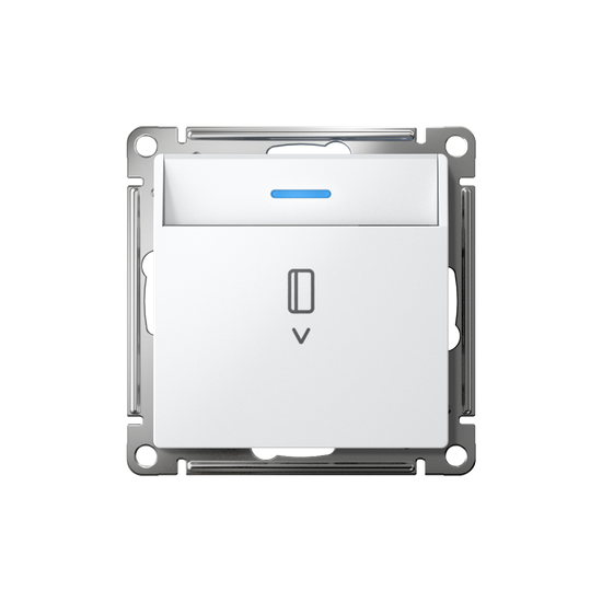 ATLASDESIGN ВЫКЛЮЧАТЕЛЬ карточный с подсветкой, 10А, без задержки отключения, механизм, БЕЛЫЙ