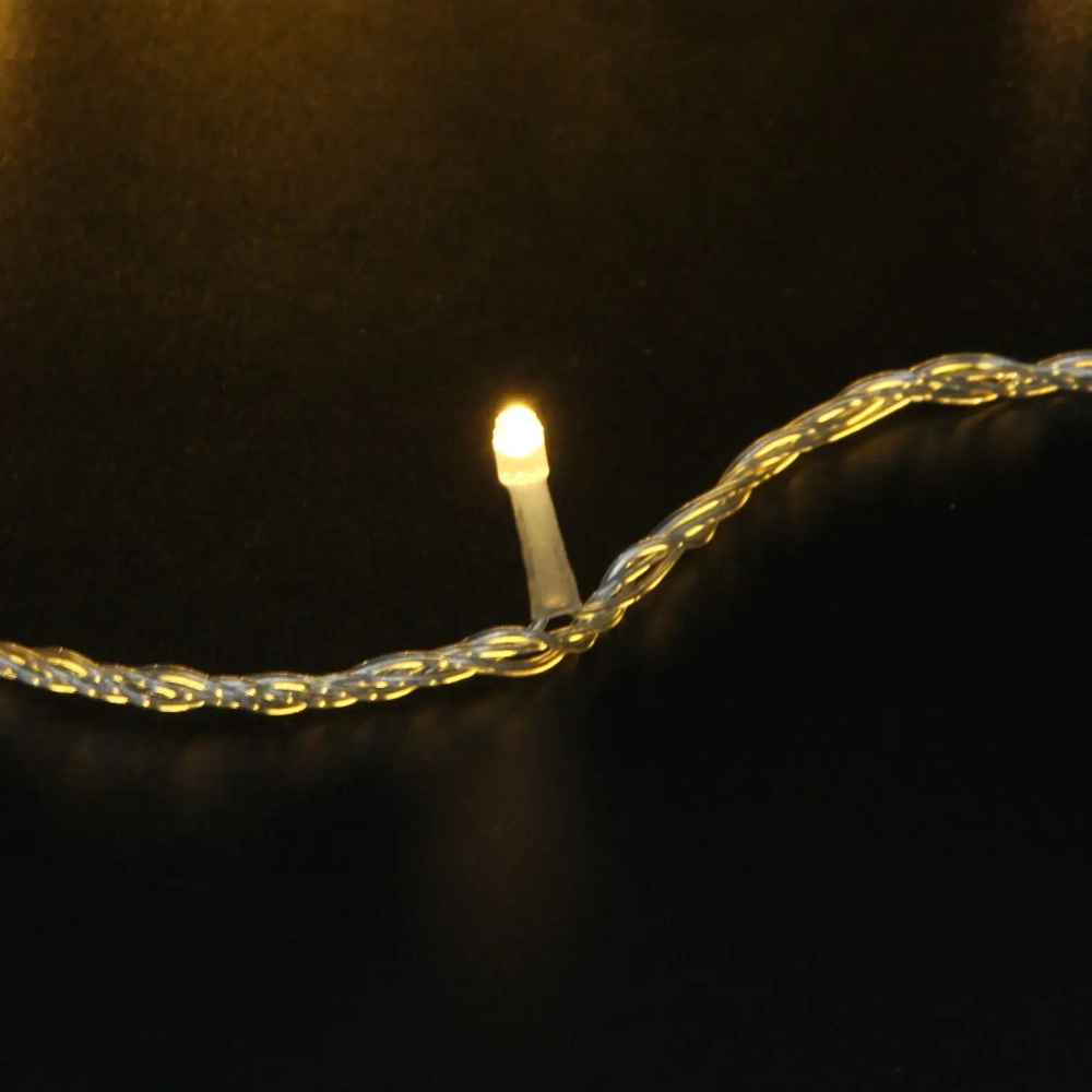 Гирлянда для дома «Мерцание Premium» 9,5 м 100 ламп LED прозр провод,1 реж.,IP-40, Теплый белый (возможность соединения)