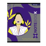 Тетрадь 48л., А5, клетка, Alingar "Леди", скрепка, мелованный картон (стандарт), блок офсет, 4 дизайна в пленке т/у