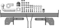 Фаркоп Motodor Subaru Outback с 2021 г. (оцинк. Шар) арт.92204-A