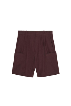 ZARA X BENITO ANTONIO ШОРТЫ-БЕРМУДЫ-КАРГО СВОБОДНОГО КРОЯ С ЗАЩИПАМИ, КОРИЧНЕВЫЙ
