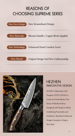 Кухонный нож Hezhen X02M Utility нож 5 дюймов клинок 67 Layers Damascus рукоять микарта, длина лезвия 13,5 см