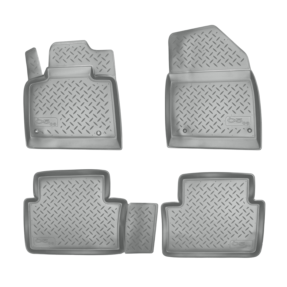 Ковры в салон Norplast/Unidec для Citroen C5 в кузове X7 (2008-), Серый, арт.NPL-Po-14-17-G