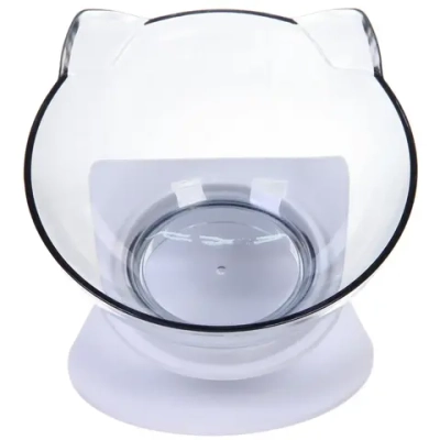 Миска пластиковая на подставке «МУРОЧКИН», цвет белый, 13,5*13см