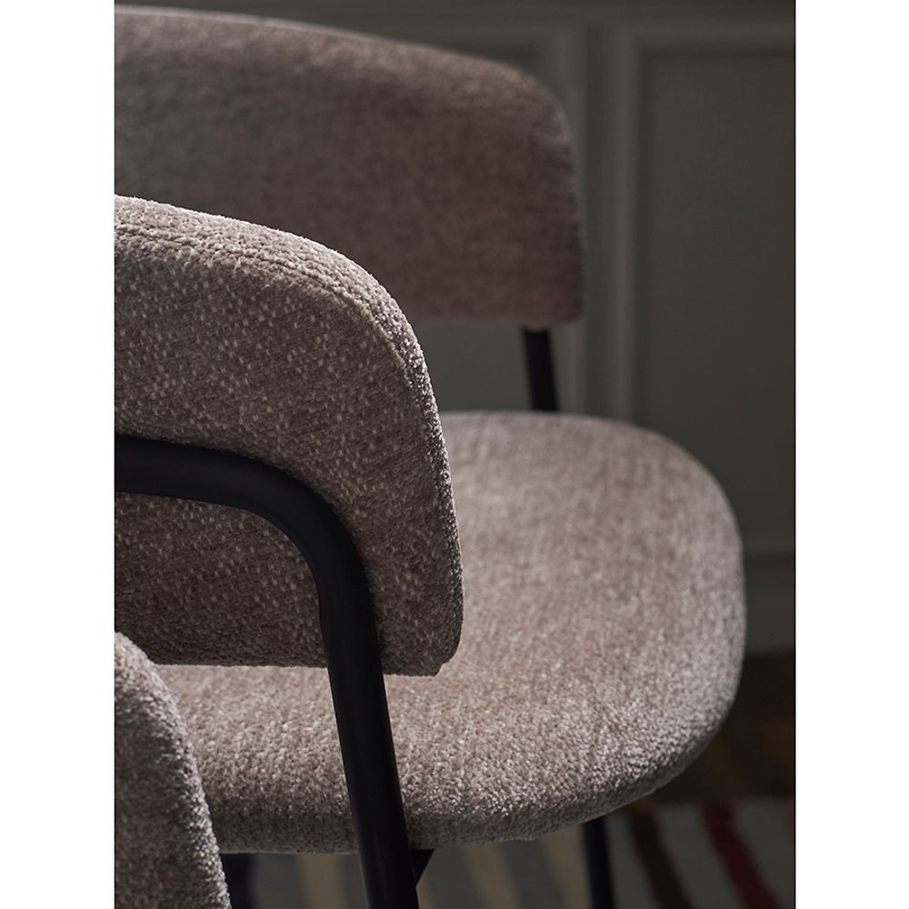 Стул барный Helning, мягкий шенилл, капучино