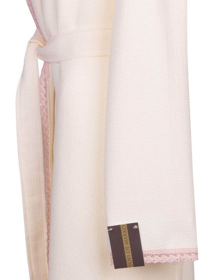 Селеста (крем) S Халат вафельный с капюшоном