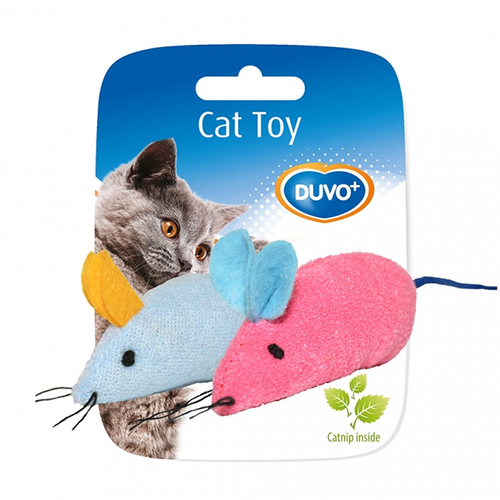 Игрушка для кошек с кошачьей мятой "Две мышки" DUVO+