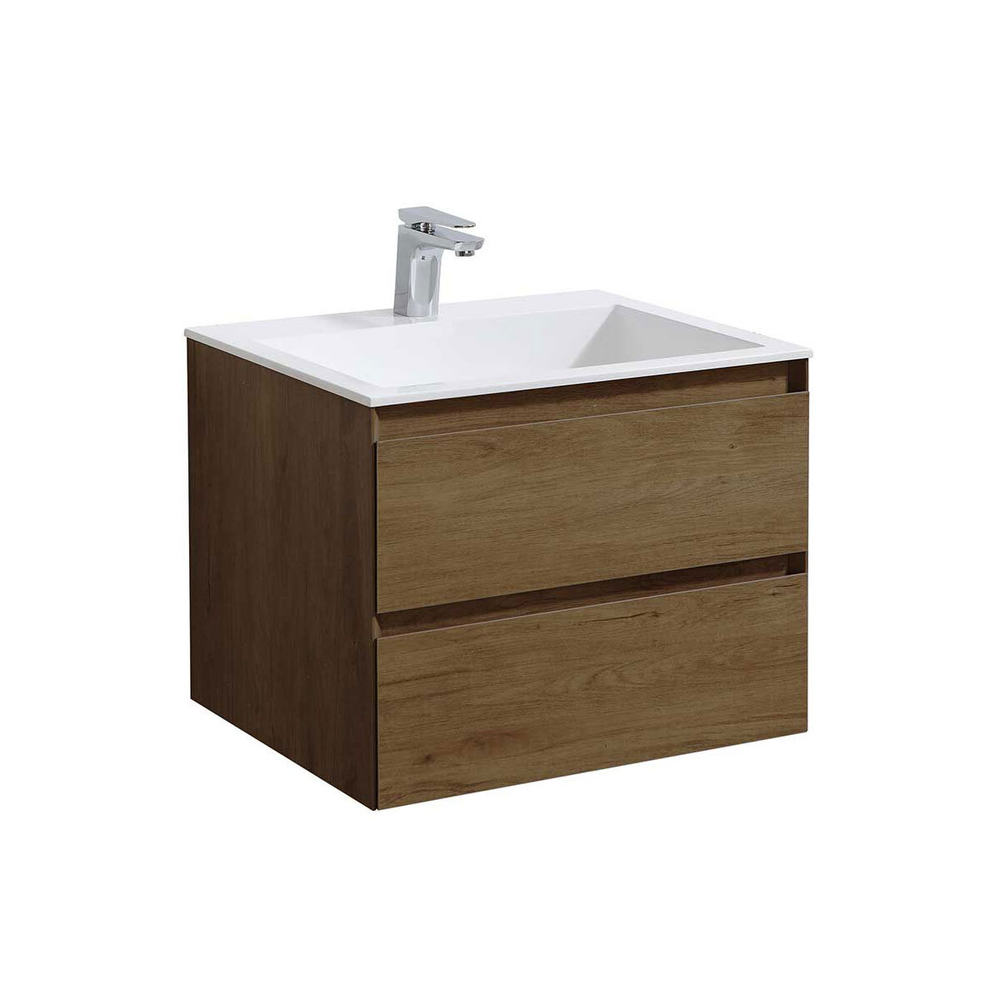 База под раковину Chiara 600 подвесная, 1 выкатной ящик soft-close, T.Oak, , шт