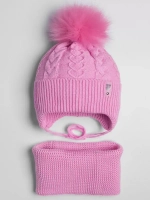 Шапка зимняя детская и снуд для девочки