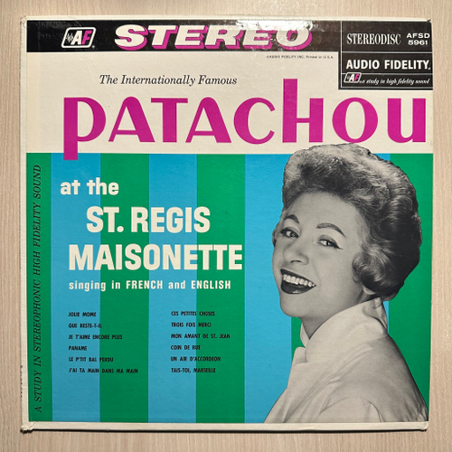 Patachou - At The St. Regis Maisonette Singing In French & English (США 1962г.)