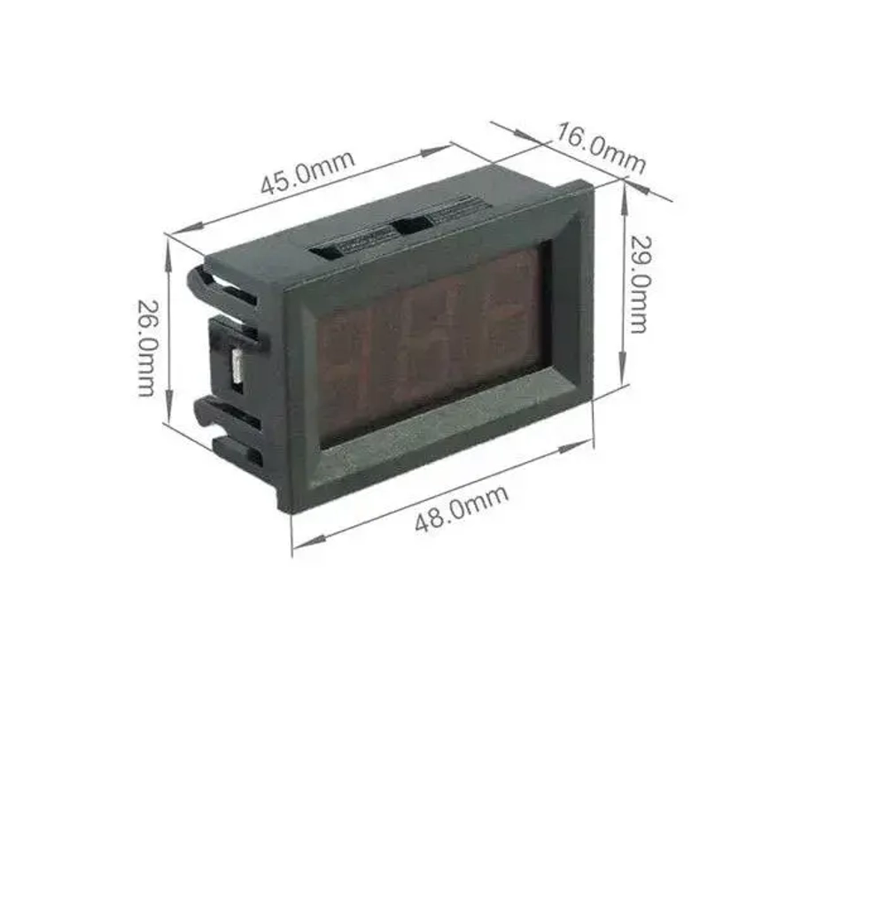 ВОЛЬТМЕТР Цифровой ЗЕЛЕНЫЙ 0,56 дюйма 0-30V, трехпроводной с ремом, тестер Цифровой