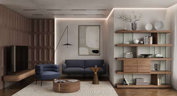 Торшер Rod 225 см, черный