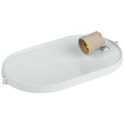 Светильник ЭРА НБП 04-100-001 Акватермо алюминий/стекло IP54 E27 max 100Вт 280х160 овал белый