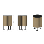 Парковая урна PO-391, 390*390*600 мм.