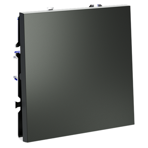 Выключатель встраиваемый VOLTUM S70 одноклавишный 10А, (титан)