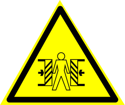 W23 "Внимание. Опасность зажима"