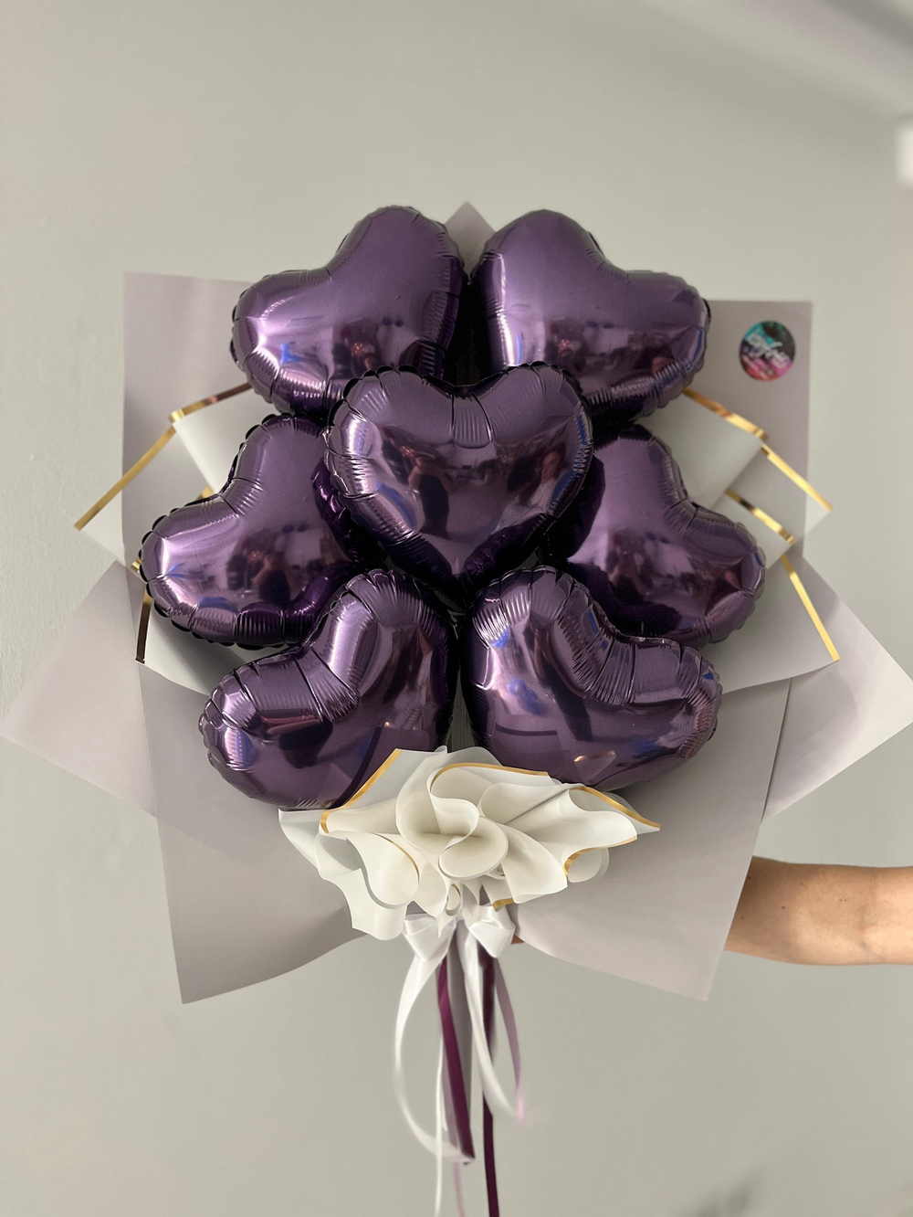 Букет из шаров сердец №2540