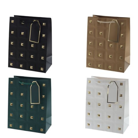 GAEM Пакет подарочный S (бумага 210г/м2, блок 12шт), L18 W10 H23 см, 4в.