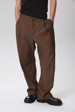 Брюки мужские широкие, коричневый