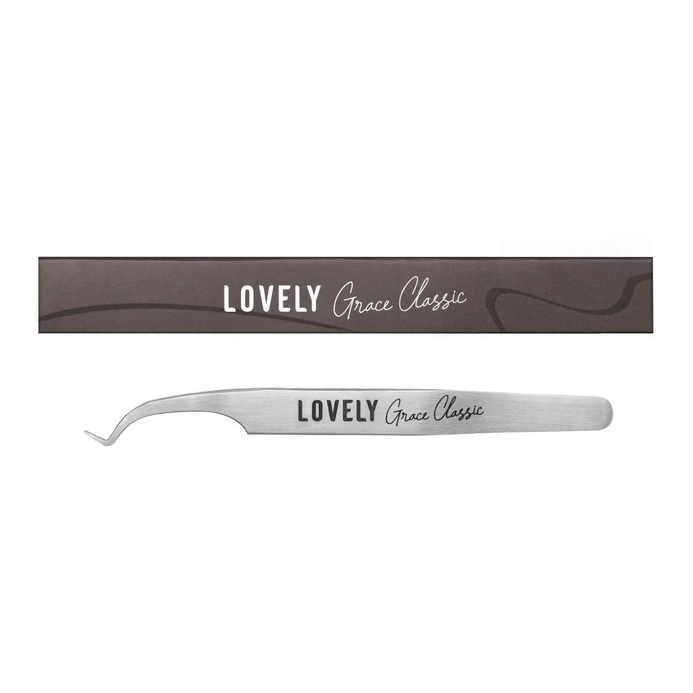 Пинцет для наращивания ресниц Lovely, серия Grace Classic, тип L 5 мм с изгибом