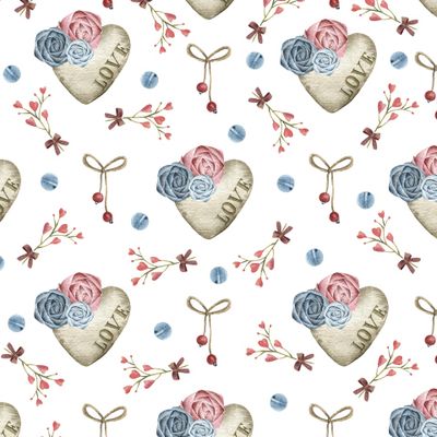 Сердца с цветами