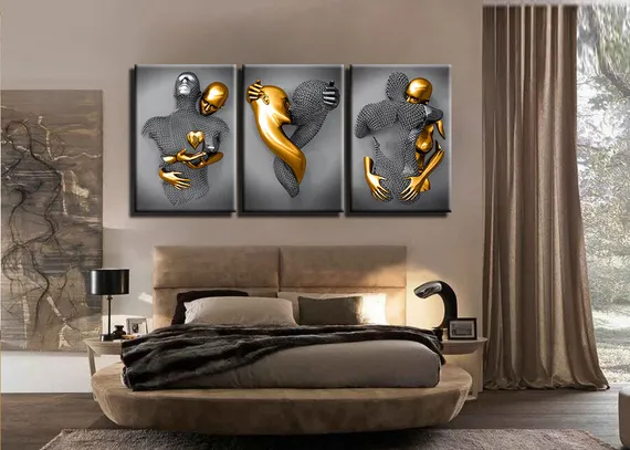 Модульная картина "Металлическая любовь"