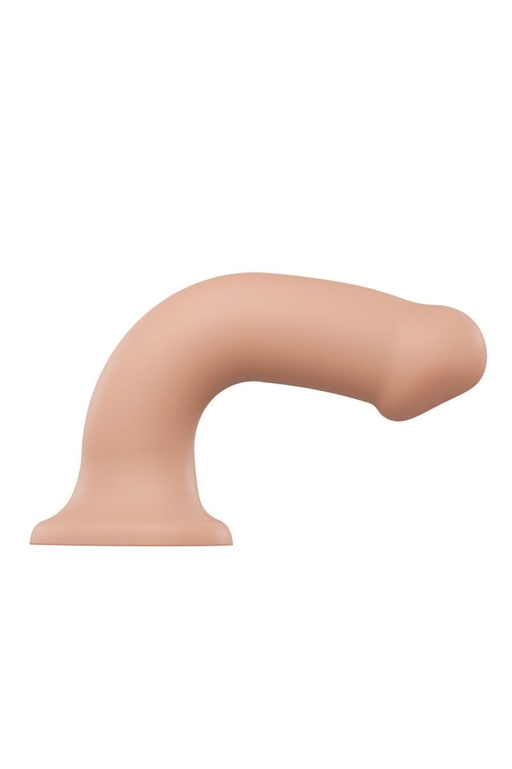 Телесный фаллос на присоске Silicone Bendable Dildo XL - 20 см. (Цвет: телесный)
