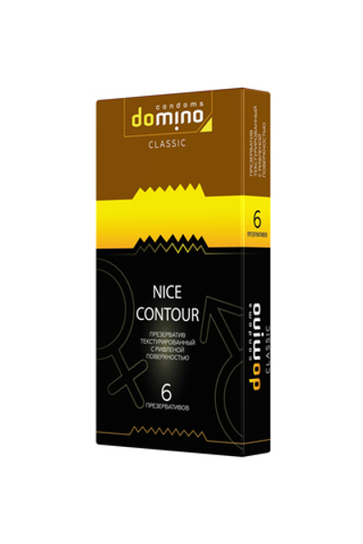 Презервативы Domino Nice Contour с рифленой поверхностью 6 шт