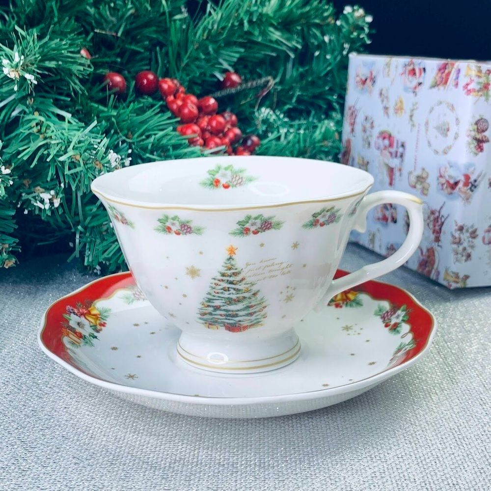 Lenardi 205-292 Чайный набор 12пр. 250 мл НОВЫЙ ГОД в под.уп.(х6)Фарфор