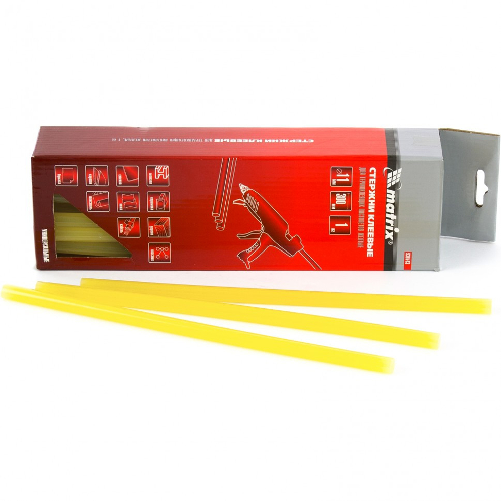 Сменные клеевые патроны Matrix 930743 11х300 мм 34шт желтые