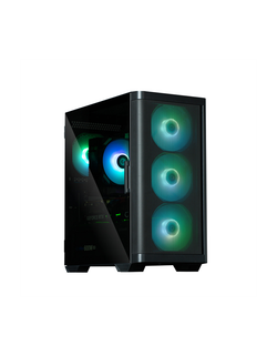 Корпус ZALMAN M4, MATX, BLACK, WINDOW, 1xCombo (3.5'' or 2.5''), 1x3.5", 2x2.5", 1xUSB2.0, 2xUSB3.0, FRONT 3x120mm ARGB, REAR 1x120mm ARGB