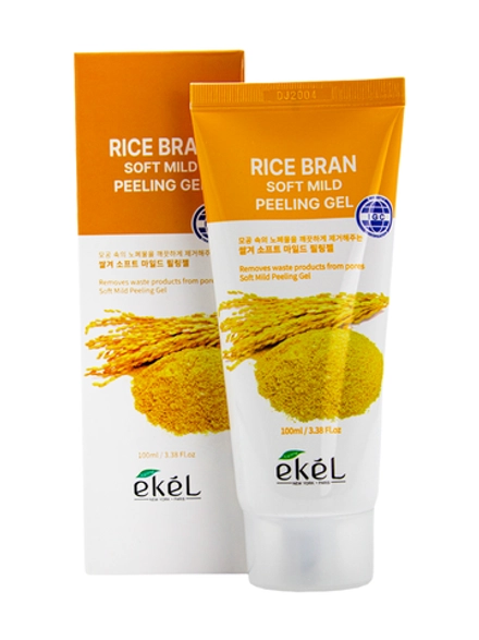 EKEL - ПИЛИНГ-ГЕЛЬ ДЛЯ ЛИЦА С ЭКСТРАКТОМ РИСОВЫХ ОТРУБЕЙ SOFT MILD PEELING GEL RICE BRAN, 100 ML