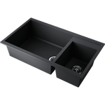 Мойка Omoikiri Tedori 86-2-LB-BL Tetogranit/черный
