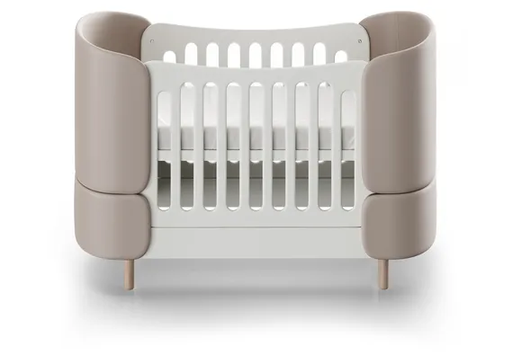 Кроватка-трансформер KIDI Soft (бежевый, экокожа)