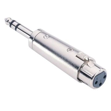 Adam Hall 7856 - адаптер TRS 6.3 mm stereo (M) - XLR (F), серебристый