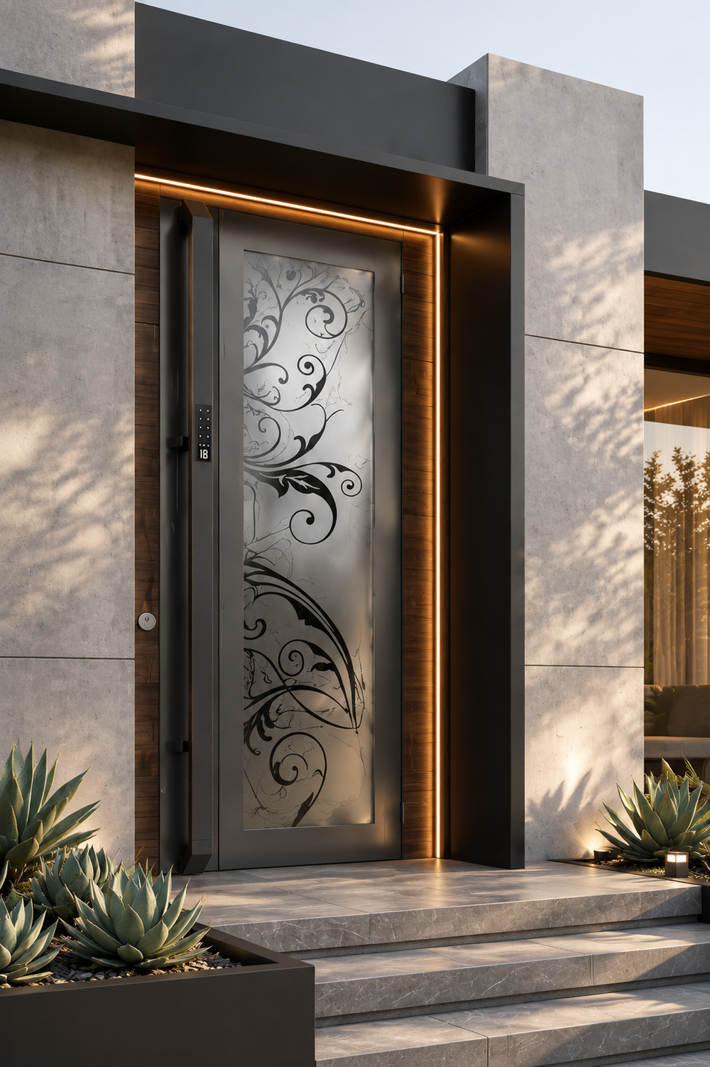 Арт. 70×30 MYLOCK ML-08, L-1800 — система доступа для алюминиевых дверей под ключ