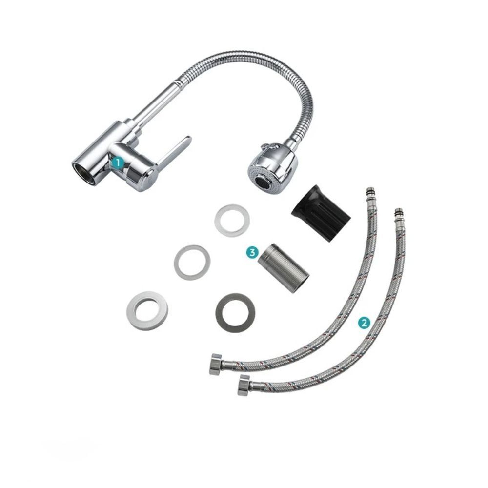 Смеситель для кухни, Frud, гибк излив, с картриджем, хром, R42052-30