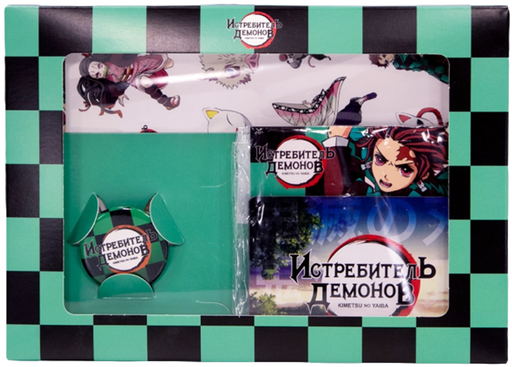 Подарочный набор Kimetsu no Yaiba: Магниты + Значки + Наклейки