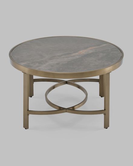 Журнальный столик Адриана 80*80 см серая керамика