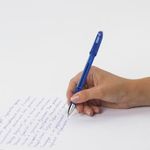 Ручка шариковая масляная с грипом STAFF "Manager OBP-10", СИНЯЯ, узел 0,7 мм, линия письма 0,35 мм, 143743, 1шт