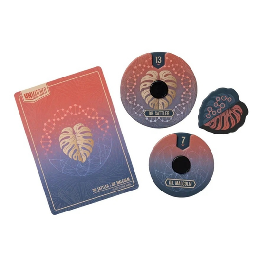 Настольная игра Unmatched. Jurassic Park. Dr. Sattler vs T. Rex + русские правила