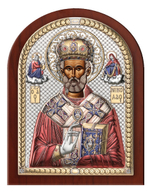 Серебряная икона Святой Николай