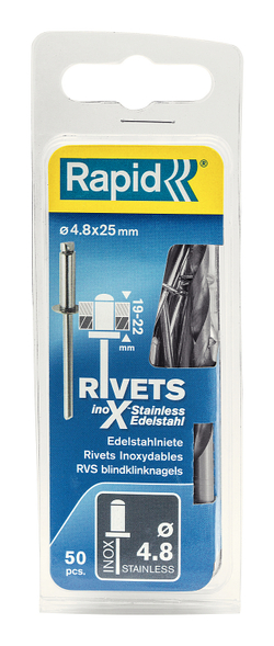 RAPID 4.8 х 25 мм, 50 шт, нержавеющая заклепка (5000398)