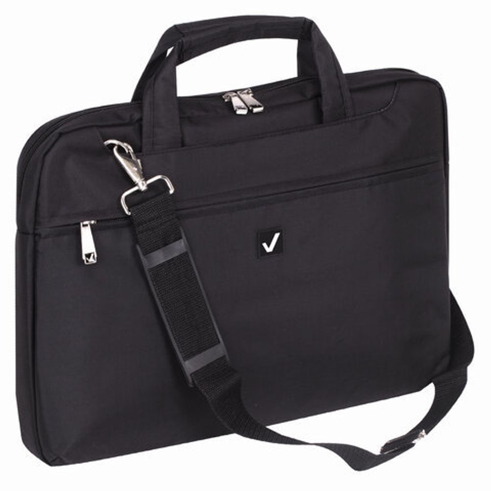 Сумка деловая BRAUBERG с отделением для ноутбука 13,3", "Chance", 3 кармана, черная, 35х25х4 см, 240455