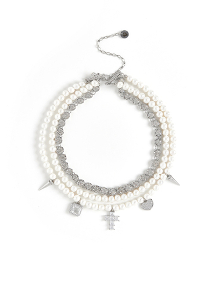 Чокер "Delicacy Shine" cotton pearl White