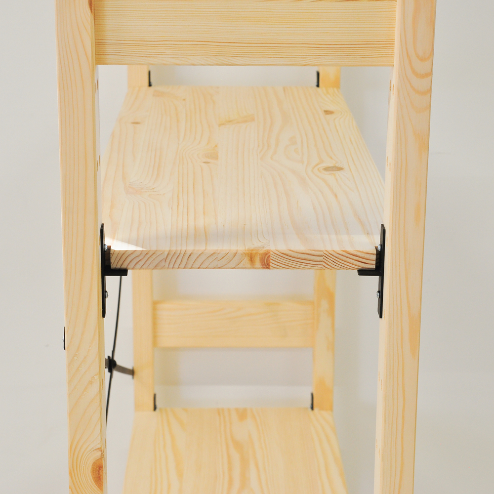 Стеллаж ИВАРИ, деревянный из массива сосны, 5 полок