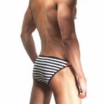 Мужские трусы слипы оранжевые с черно-белым  Cosmos Colors  CTB10OR