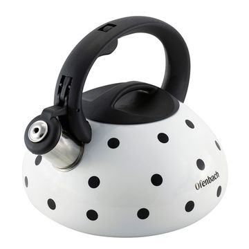 Чайник 2,5 л. из нержавеющей стали со свистком Ofenbach NB-100301 горошек