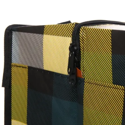 Сумка хозяйственная с внешним карманом « БАУЛ», цвет жёлтый/чёрный, 80*55*25см